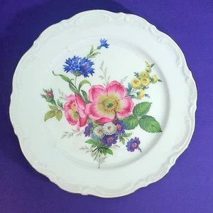 Plato floral rosa salvaje JKW Bavaria 658 - Imagen 1 de 5