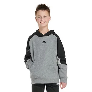 Adidas Big Boys Embroidered Fleece Hoodie, Charcoal Grey size M (12/12) - NWT - Picture 1 of 6