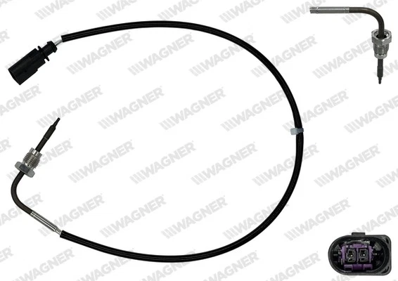 WAGNER Sensore Temperatura Dei Gas di Scarico per VW Transporter V Bus 7HB 7HJ - Immagine 1 di 1