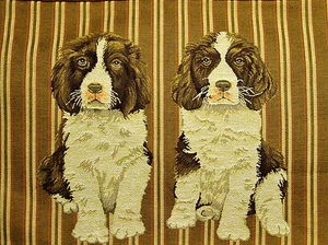 English Cocker Spaniels Belgian Tapestry Pillow Cover - Picture 1 of 4