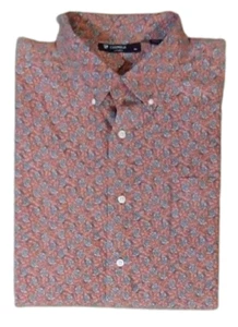 Camisa Cremieux Clásica Para Hombre Manga Larga Estampado Rojo y Azul Abotonada Talla XXL - Imagen 1 de 4