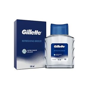Gillette Après Rasage Splash Breeze Rafraîchissante Gel Blanc Hommes 100Ml...