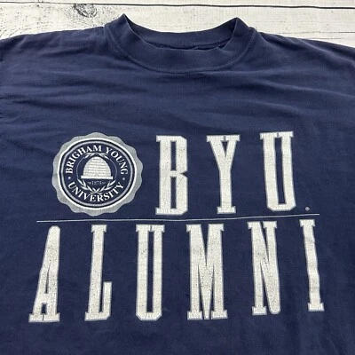 Vintage GEAR BYU Alumni Short Sleeve T Shirt Men's Medium Blue - Image 1 of 4