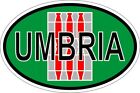 Sticker oval flag vinyl country code italy umbria