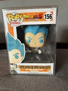 Funko Pop Dragon Ball Z Super Saiyan God Blue Vegeta #156 RARE VAULTED AUTHENTIC - Picture 1 of 7