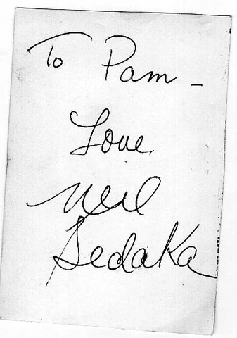 NEIL SEDAKA VINTAGE 1965 AUTOGRAPH - ON OFFICIAL PERSONAL MANAGEMENT PHOTO Cover