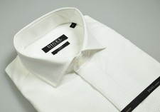 Camicia Elegante Ecru Digel Polso doppio con Gemelli abbottonatura coperta