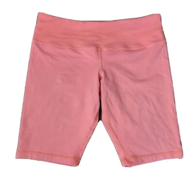 Pantalones Cortos de Bicicleta Lululemon Groove 8 Altos 8T Coral Tiro Medio Tren Luon Largo Pin Rayas Foto 1 de 4
