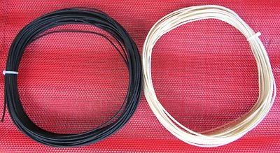 Fio de pano de guitarra vintage 10 pés preto e branco estanhado push back Gavitt FEITO NOS EUA - Imagem 1 de 4