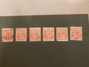 6 Australia 1 1/2p Red, Sc. #68 - Picture 1 of 1