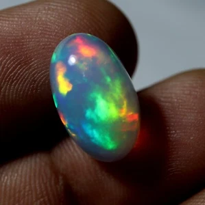 6.7 Ct 17.4x10.5x7.8 MM Natural Rainbow Play Flashy Fire Ethiopian Opal Cabochon - Picture 1 of 9