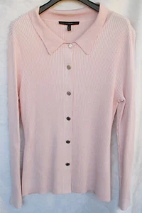 WHITE HOUSE BLACK MARKET NWT $89 Ribbed Collar Cardigan Sweater Top Size XL - Picture 1 of 5