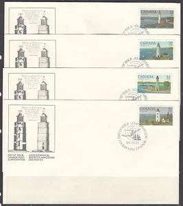 Faros canadienses Scott 1032-5 FDC - - Imagen 1 de 1