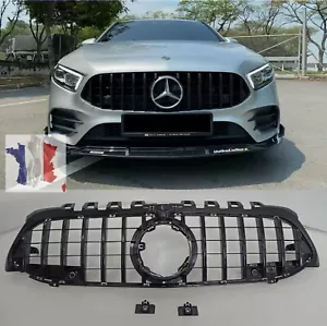 KÜHLERGRILL A-KLASSE W177 Schwarz Mercedes Full Black 03/2018 bis 2023 GT LOOK - Bild 1 von 3