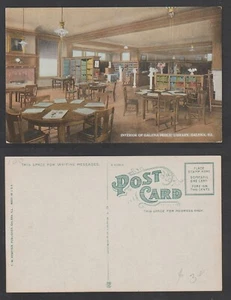 Galena  Illinois Interior of Galena Public Library Unused Topographical Postcard - Picture 1 of 3