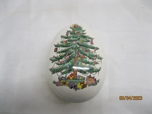 Spode England Christmas Tree Egg holiday trinket box vintage - Picture 1 of 12