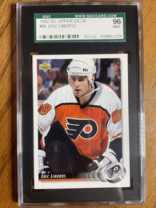 1992-93 Upper Deck Hockey #88 Eric Lindros ( Rookie )…….Mint! 💥Rare Card!💥