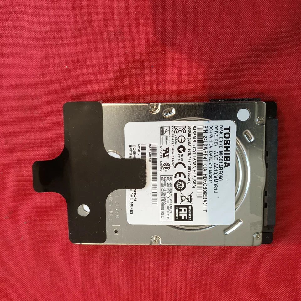 LOT DE 2 disque dur TOSHIBA 2.5  500GB MQ01ABF050 SATA - Photo 1/1