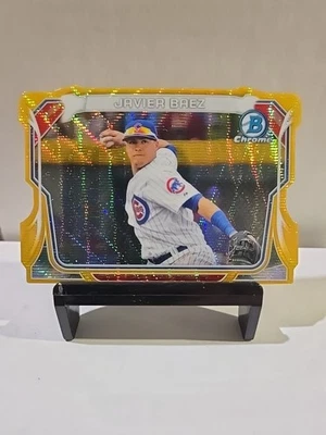 2014 Bowman Chrome Mini Gold Die-Cut Wave Refractor /50 Javier Baez #MC-JB - Image 1 of 2