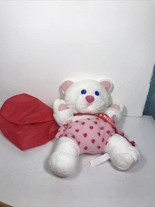 Vintage Avon 1989 Nylon Cat Baby Plush Hugs & Kisses w Stuffable Heart Pouch - Picture 1 of 7