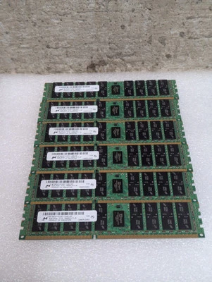 Lot of 6 (48GB) Micron MT36KSF1G72PZ-1G4D1AD 8GB 2Rx4 PC3L-10600R ECC Server RAM - Image 1 of 4