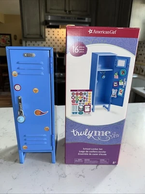 American Girl Doll Truly Me Blue Metal School Locker With Box and Accessories - Image 1 of 4