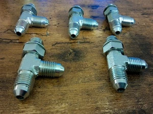 6602-04-04-04 1/4" FJIC SWIVEL TO 1/4" JIC TO 1/4" JIC TEE FITTINGS LOT OF 5 - Picture 1 of 5
