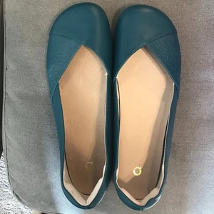 Xero Phoenix teal leather minimalist ballet flats size 10.5 - Picture 1 of 5