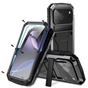 R-JUST Robust Vollschutzstoßfänger aus Aluminium Hülle Cover für iPhone 17 Serie - Bild 1 von 16