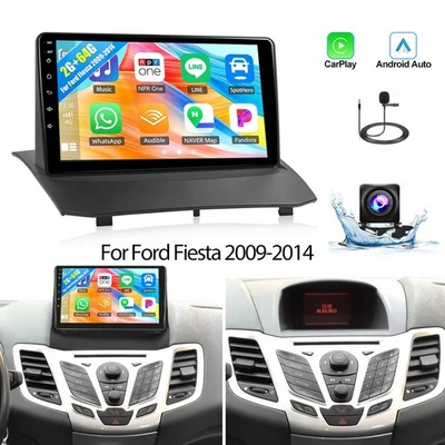 2+64G Car Stereo Radio For Ford Fiesta 2009-2014 CarPlay WIFI Android 15 Camera Foto 1 de 4
