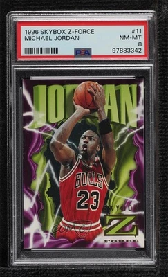 1996-97 Skybox Z Force Michael Jordan #11 PSA 8 HOF - Image 1 of 3