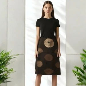 jess.c Paris Gold Circles A-Line Skirt - 2 - Picture 1 of 9