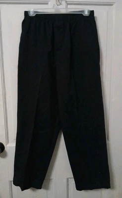 Calça feminina Cabin Creek preta algodão elástica cintura tamanho 14p - Imagem 1 de 3