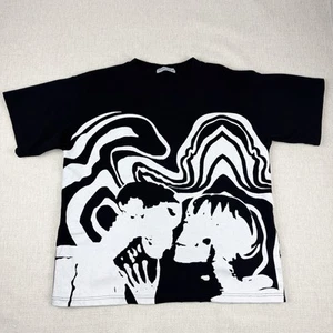 Aelfric Eden T-Shirt Mens Medium Black Skeleton Elements Hug Kiss Tee Shirt - Picture 1 of 13