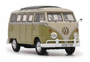 Volkswagen VW T1 B Samba Bus Coche a Escala Schuco 1:43 Verde-Gris 450359200 - Imagen 1 de 2