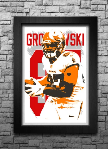 ROB GRONKOWSKI art print/poster TAMPA BAY BUCCANEERS FREE S&H! JERSEY Cover