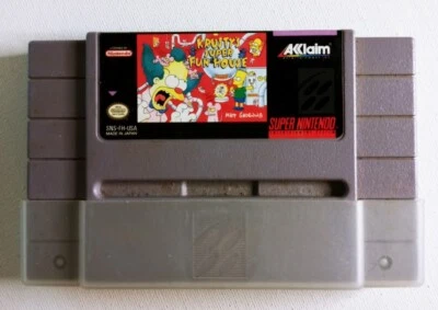 Krusty's Super Fun House (Super Nintendo, 1992) SNES Authentic Cartridge Tested! - Image 1 of 3