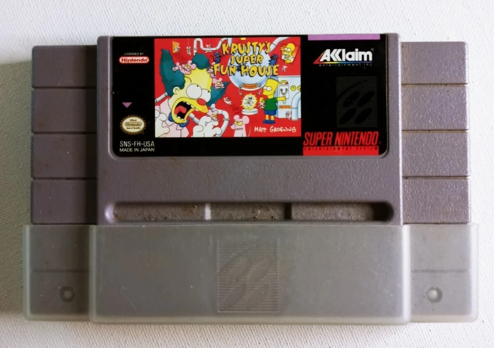 Krusty's Super Fun House (Super Nintendo, 1992) SNES Authentic Cartridge Tested! - Image 1 of 3