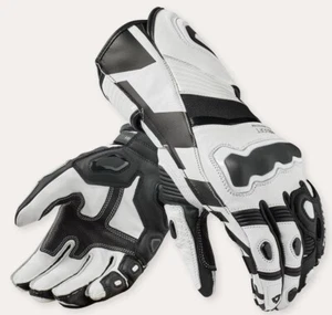 GUANTI SPORT RACING MOTO PELLE CANGURO GLOVES REV'IT JEREZ 4 BIANCO NERO TG L - Imagen 1 de 2