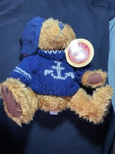 VINTAGE MESSING KNOPF SAMMLERSTÜCKE TANGO DER BÄR DES GLÜCKS MIT ETIKETT TEDDY - Bild 1 von 2