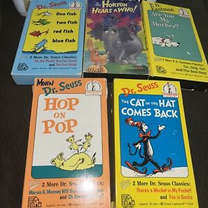 Dr. Seuss - Horton Hears A Who!, Are You My Mother, Hop On Pop VHS - LOT OF 5 -