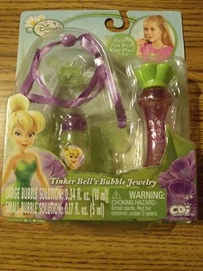 Disney Fairies Tinker Bell's Bubble Jewelry NIP Large and Small bubble solution - Picture 1 of 3