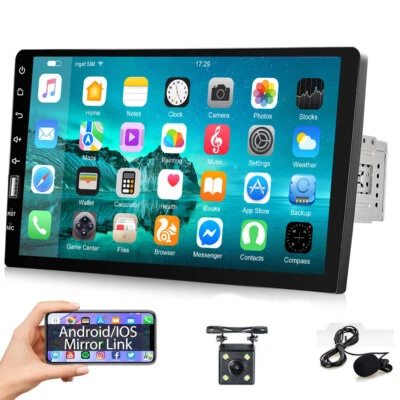 9" 1DIN Autoradio Bluetooth Touchscreen FM USB Android/iOS-Spiegel Link + Kamera - Bild 1 von 4