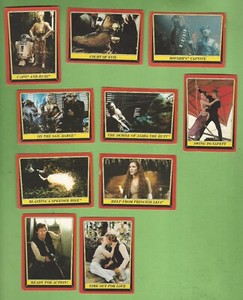 #D326.   #8.  LOT OF TEN (10)  1983 STAR WARS  RETURN OF THE JEDI SCANLENS CARDS