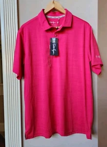 Walter Hagen Polo Golf Shirt Size Large NWT Mens New Pink Performance 11 - Picture 1 of 10