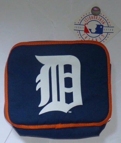 NEW MLB Detroit Tigers Baseball Lunch Bag Box - Full Zipper Zip Around - NWT Cover