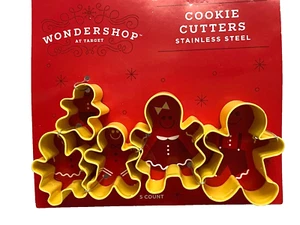 5 pc Set Gingerbread Family Cookie Cutter  Baking Supplies Christmas Joy - Picture 1 of 3