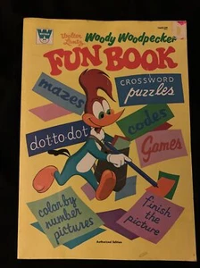 Vintage postfrisch + unbenutzt 1971 Whitman Walter Lantz Woody Woodpecker Fun Buch #1643 - Bild 1 von 12