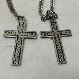 2 collares de cruz religiosa de 18" - Imagen 1 de 5