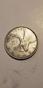 Rare Canada 1948 Keydate Silver 25 Cent Coin Idft1. - Picture 1 of 2
